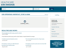 Tablet Screenshot of healthcarejobinsider.com